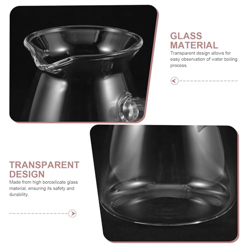 Olla de borosilicato de 450 ml con asa resistente al calor para servir bebidas 4