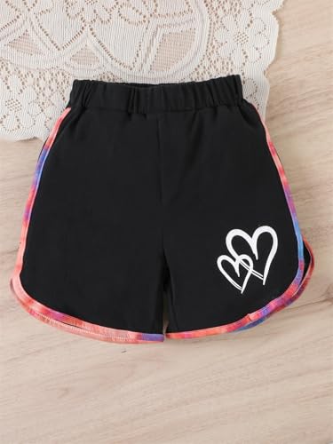 Image of Tween Girls Clothes Summer Short Sleeve T-Shirt and Shorts Set Casual Two Pieces Outfit Size 8 13