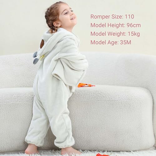 Kids Girl Boy Long Sleeve Coveralls Shapewear Bodysuits Hoodies Outfits Unitard for Child Flannel Cute Hooded s4