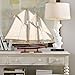 SAILINGSTORY Wooden Sailboat Model Ship Bluenose 1/85 Scale Replica Schooner Sailboat Decor Medium