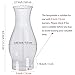 GXFCCYXT Oil Lamp Chimney 3 Inch Base by 8 1/2 Inch Height Kerosene Lamp Shade Tall Hurricane Lamp Glass Replacement Crimped Top Chimney for Oil and Kerosene Style Lamps