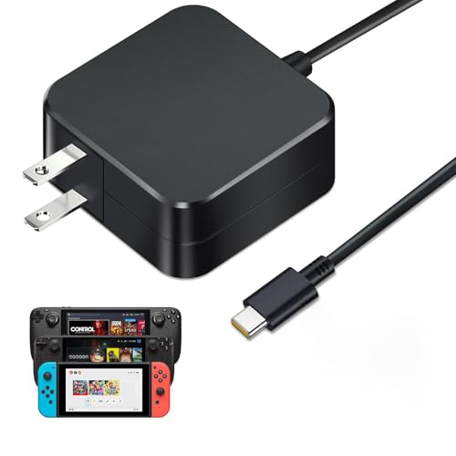45W USB-C Fast Charger for Steam Deck/OLEDPD 3.0 AC Adapter with 6.6FT Cable Compatible with Steam Deck Dock ASUS ROG Ally Nintendo Switch 2 iPhone 15/16 Pro Mac Book Pro Samsung Galaxy