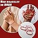 Bracelet Year Of The Snake Red Rope Design Adjustable for Women Men Handmade Lucky Charm Cultural Fashion Accessory Gift (Red C)