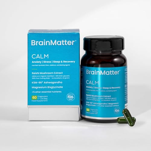 BrainMatter Calm – Adaptogen Blend Sleep Supplement | Stress Reli...
