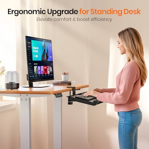 Klearlook Maximized Clarity! KLMLFUFDMST Tilt&Height Adjustable Keyboard Tray Under Desk thumb #2
