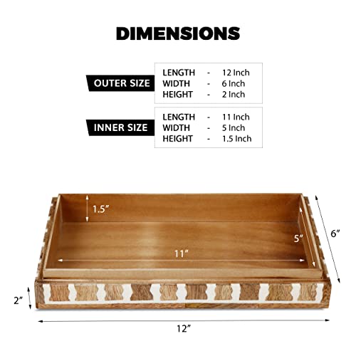 Handicrafts Home 12X6X2 Decorative Box Handmade Storage Organizer Boxes With Lids Keepsake Gift Trinket Box Display Box, Kept Safari #TOP4