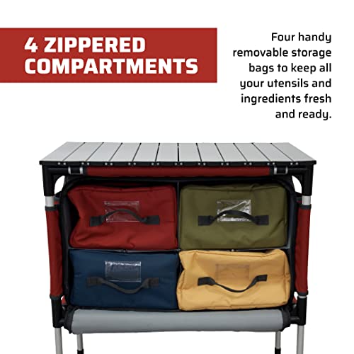 Camp Chef Sherpa Camp Table & Organizer, Table top 27' x 17', Table Height...