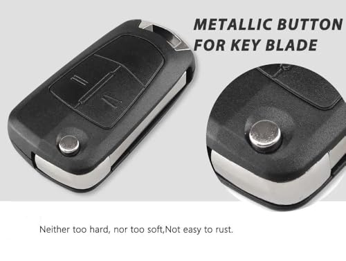 Coque de clé pliante résistante pour télécommande Opel 2 boutons - 5