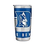 Rico Industries NCAA Duke Blue Devils Standard 20oz Stainless Steel Tumbler with Lid - Great for Coffee, Tea, Water or Cocktails