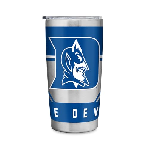 Rico Industries NCAA Duke Blue Devils Standard 20oz Stainless Steel Tumbler with Lid - Great for Coffee, Tea, Water or Cocktails