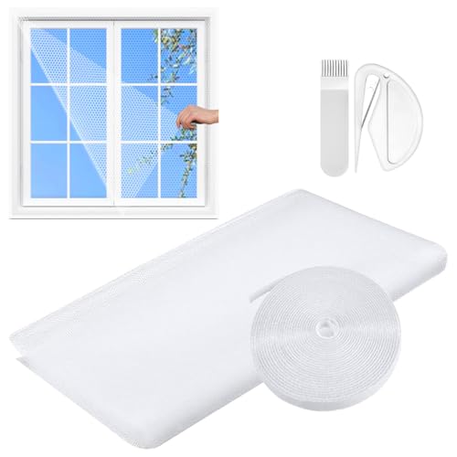 Luxorium Zanzariera Finestra Magnetica 150x180cm Regolabile Rete Anti-Zanzare Senza Fori per Finestre Interni