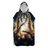 >>MULTIFONCTIONNELLE : conception à capuchon pour garder vos cheveux au sec.Les boutons-pression latéraux permettent d'ouvrir facilement la robe changeante et de la transformer en une grande serviette de plage. Le bouton-pression blanc intégré vous permet d'utiliser le poncho de surf comme housse pratique pour votre chaise de plage.