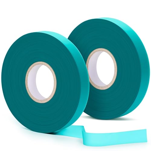 Easytle 2 Pack x 150 ft Stretch Tie Tape Roll 1/2 Garden Tie Tape Thick Sturdy Plant Ribbon Garden Green Vinyl Stake Gardening Tools for Indoor Outdoor Patio Plant Use