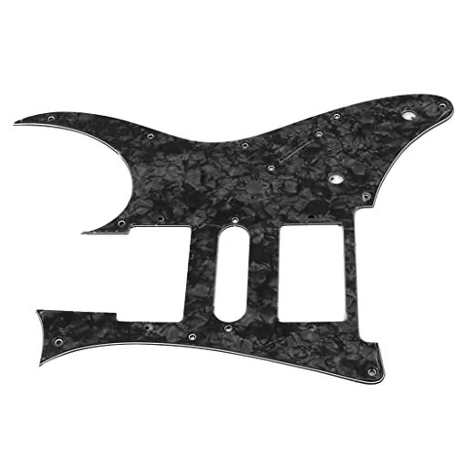 �G���L�M�^�[�s�b�N�K�[�h Compatible with Ibanez RG 350 DX 3humbucker - 12 Screw Holes PVC & �Z�����C�h Black Pearloid