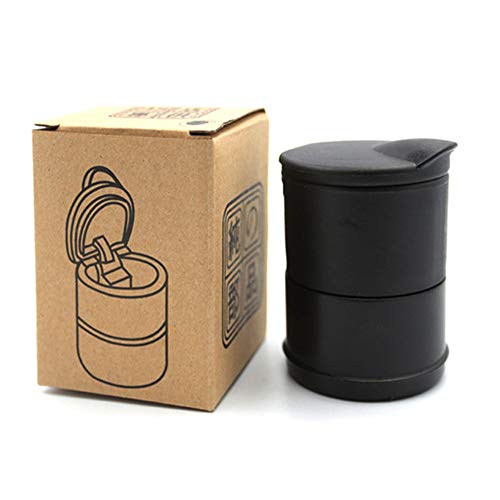Aisibo Cigarette Smoke Car Ashtray Cup Holder, Led Portable Auto Car Truck With Lid For Office Home Car Ashtray (Black) #TOP5