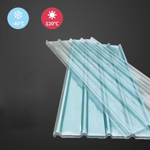 Clear Roof Sheet,2/3/5/7/8/11/12/14/16 Pcs Roof Panels,Replacement Shed Panel,1.2mm Fiberglass Daylighting Panels,Roofing Sheet,Roofing Tiles,for Replacing Garages (0.9x1.7m/35x67in,16 pcs)