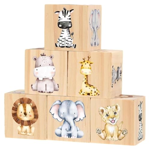 Decoración de guardería con puzles de madera infantiles de la jungla para niños