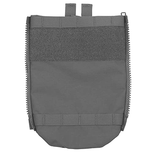 ACEXIER Tactical Water Bag Back Panel MOLLE System Side Zip Vest Back Panel Water Hydration for F.-CPC V5 Hunting Vest (Grey)