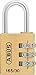 Price comparison product image ABUS Combination Lock 165/30 - Individually Adjustable 3-Digit Code - for Bags and suitcases - Brass Body with Steel Shackle - Security Level 3