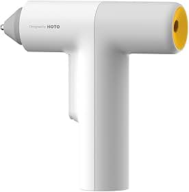 Pistola de Cola Quente EasyFlow QWRJQ002, Bateria 3000mAh, Aquece em 30s, Desligamento Automático, Operação Sem Fio