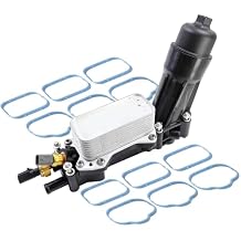 Engine Oil Cooler & Oil Filter Housing Assembly | Fit for 2014-2016 Chrysler 200 300, Jeep Grand Cherokee Wrangler, Dodge Challenger Charger Durango, Ram 1500 ProMaster 3.6L V6 | OE# 68105583AF