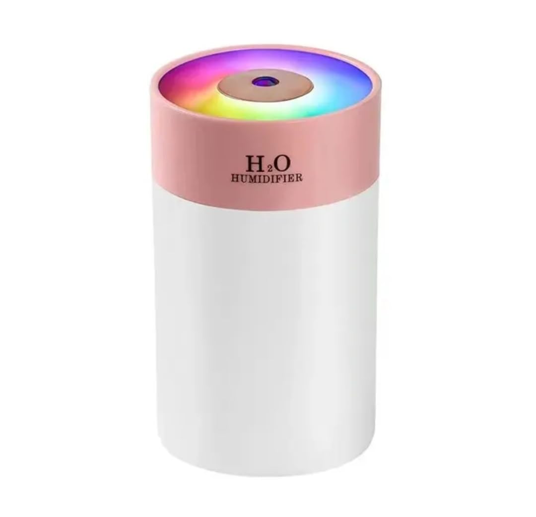 Generic Luminous mini air humidifier Small Pink