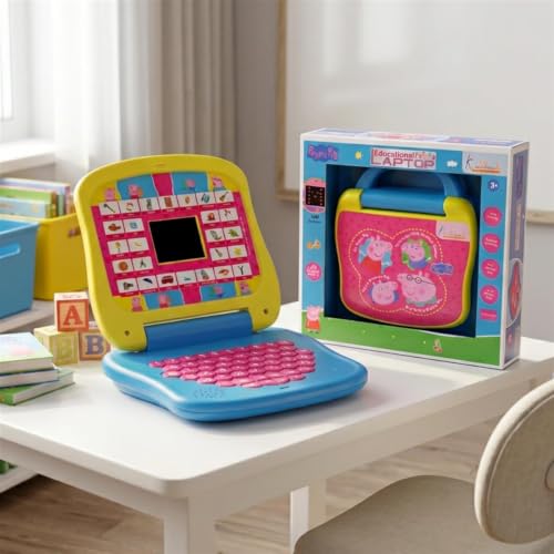 Image of Peppa Pig Educational Laptop for Kids - Interactive Learning Toy with Screen, Music & Sounds - Pre-School Alphabet, Numbers & Word Pronunciation - Safe & Durable Electronic Toy for Ages 3+