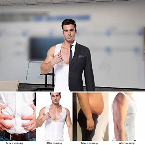 Compression Shirt for Men,Body Shaper Slimming Undershirt Tank top Compression Shapewear Vest Sleeveless Slim3