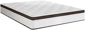 Portobel Noah Colchão Ortopédico de Casal com Molas Ensacadas, Espuma D26 e EPS, Conforto Firme, Branco com Marrom, 30x138x188cm