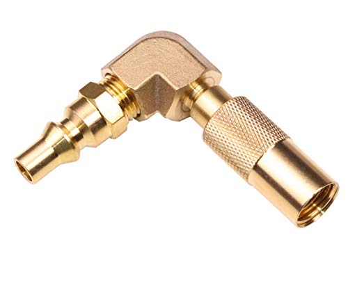DOZYANT 1/4 inch RV Quick Connect Adapter Conversion Fitting Elbow for Blackstone Tabletop Grill - 17 Inch and 22 Inch Portable Gas Griddle by DOZYANT - Used condition - US$12.94
