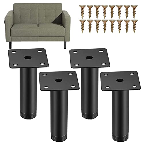 Pernas de móveis de metal | 4-pcs Móveis Pernas Cama Riser,Perna de suporte pesada central da cama,