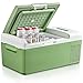 Produktbild FOHERE Kompressor Kühlbox, 15L Mini Kühlschrank, Elektrische Kühlschrank(-20~+20), 12/24V DC und 220-240V AC, für Auto, Lkw, Boot, Fahrzeuge, Camping, Reisen, Haus -20~+20, Grün
