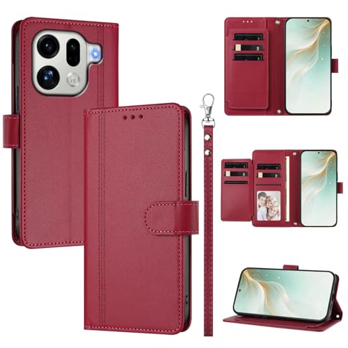 �X�}�z�P�[�X �Ή��@�� for Oppo Find X9 Pro �X�}�z�P�[�X�y�E�H���b�g�f�U�C�� �f���A���J�[�h�X���b�g �L���b�V�� �t���b�v���X�^���h �����h�~�zRed