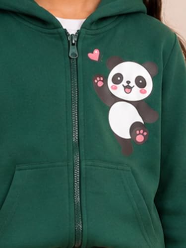 Image of Unisex Kids Solid Full Sleeve Zip Front Open Hooded Sweatshirt