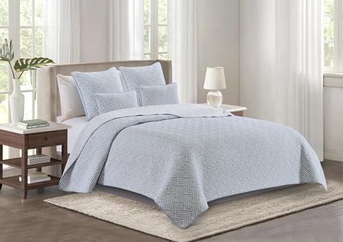 NOVOTEXTIL Colcha Jacquard Cama 150 (250x270) Moderna y Ligera - 100% Microfibra Extrasuave – Cubrecama Transpirable Ideal para Verano y Entretiempo con 2 Fundas de Almohada (50x70) (Sarajevo)