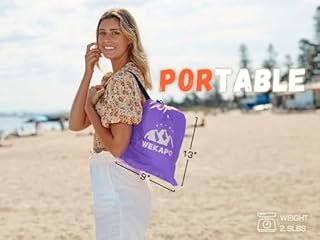 WEKAPO Inflatable Couch Air Lounger Chair - Camping & Beach Accessories, Portable Blow up Sofa for Hiking, Lawn, Indoor/Outdoor Movies & Music Festivals. Lightweight and Easy to Set Up Air Hammock