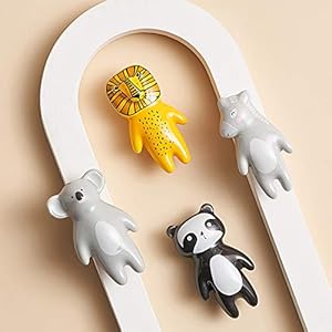 YOUYOUULU 5Pcs Cute Animal Knobs Kids Handles Ceramic Knobs Children's Room Door Nursery Cupboard knobs Lovely Cabinet pulls Drawer knob for Kids, with Screws YOUYOUULU 5Pcs Cute Animal Knobs Kids Handles Ceramic Knobs Childrens Room Door Nursery Cupboard knobs Lovely Cabinet pulls Drawer knob for Kids with Screws