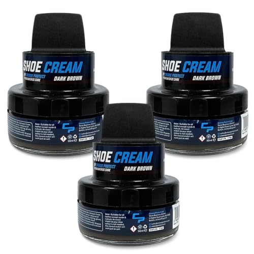 Crème Chaussures en Cuir | Cirage Nourrissant avec Éponge Applicatrice | Restaure Couleur & Brillance | Pour Cuir Noir, Marron & Neutre | Idéal Chaussures, Sacs & Meubles (Noir, Paquet De 1)