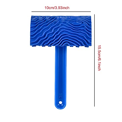 Carkio 4 Inch Art Wallpaper Imitation Wood Grain Tool With Handle Wall Decoration+7 Inch Empaistic Pattern Roller Painter+2 Pcs Wood Graining Painting Tool,Wall Texture Art Painting Tool Set #TOP1