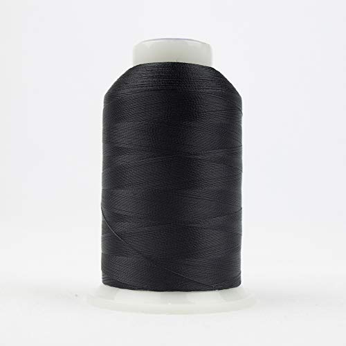 Wonderfil DecoBob Cottonized Polyester Thread, 80 Weight, 6500 Yards (DBL101 Black)