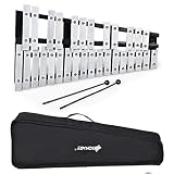 GOPLUS Glockenspiel de 30 Notes Pliable, Xylophone en Aluminium et Bois, Percussion...