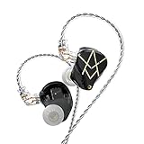 KZ ASX Kopfhörer mit Kabel In Ear,Professionelle In Ear Monitoring Kopfhörer mit 20BA Treiber,Abnehmbare 2-pin Kabel mit 3.5mm Jack(Schwarz)