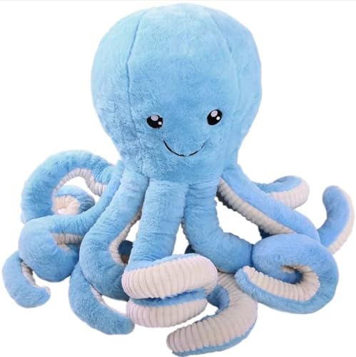 Gustaw Teddybär Groß XXL Krake - Plüschbär, Kuschelbär XXL Plüschtier, Spielgefährte und Deko in einem - Stofftier, Plüschtier Kuscheltier Teddy (Blau, 80cm)