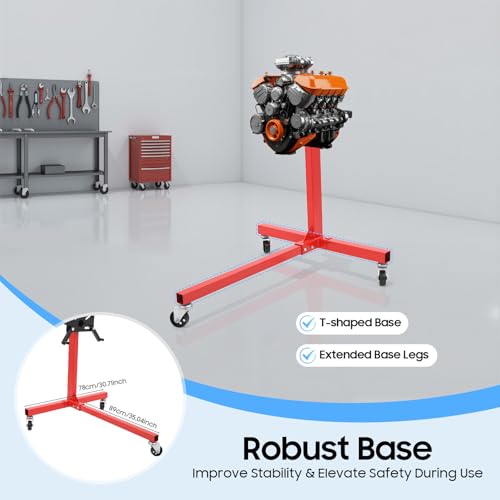 Support de moteur 750 lbs avec tête rotative 360 pour atelier - 7