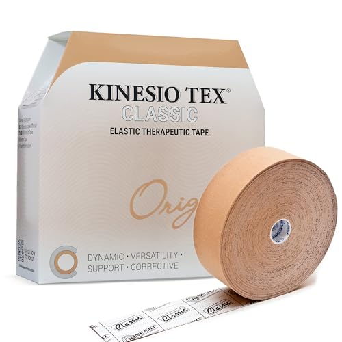 Kinesio CKT65125 Taping Elastic Therapeutic Athletic Tape, Tex Classic, Bulk Roll, Beige, 2" x 103'