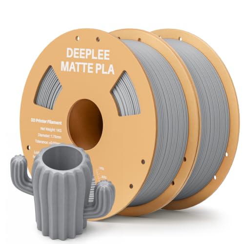 DEEPLEE Matte PLA Filament 1.75mm Slate Grey 2kg Bundle