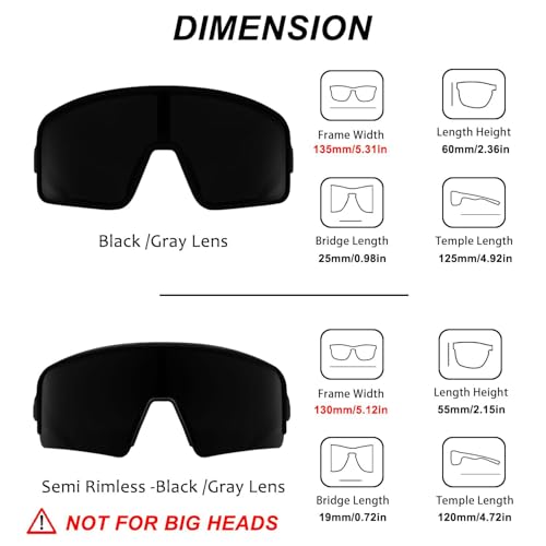 Image of MAXJULI Polarized Sunglasses for Men Women, Windproof Outdoor Sports Cycling Running UV400 Protection Sun Glasses 8121