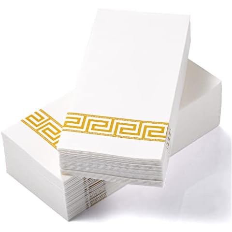 LEKOCH Toalla desechable de lino para invitados (100 unidades) Cover