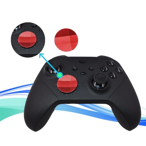 Image of 2Pcs Elite 2 D-pads Replacements for Xbox Elite Series 2 Controller, Magnetic D-pads Replacement Parts for Xbox One Elite Series 2 /Series 2 Core /Series 1 Controller, Metallic Cross-shaped D-pad(Red)