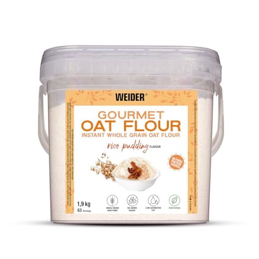 Weider Oat Gourmet - Harina de Avena Integral, fuente de proteína con bajo contenido en azúcares, sabor Arroz con Leche (1.9 kg)